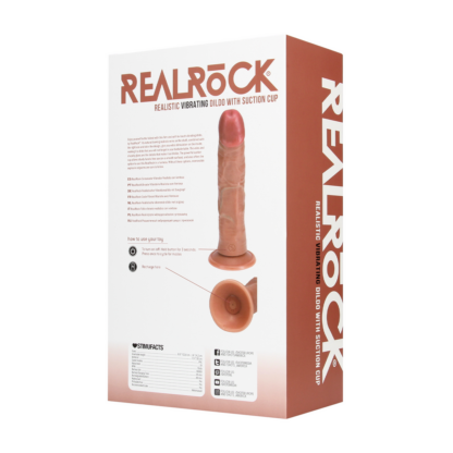 Vibrerende Regular Curved Cock - 8 / 20,5 cm - Tan - Afbeelding 3