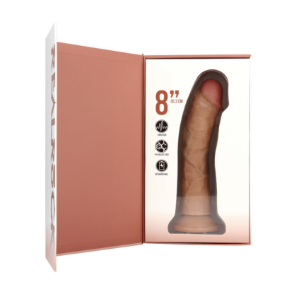 Vibrerende Regular Curved Cock - 8 / 20,5 cm - Tan - Afbeelding 4