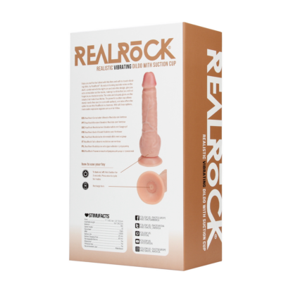 Vibrerende Regelmatige Rechte Penis met Ballen - 7 / 18 cm - Vlees - Afbeelding 3