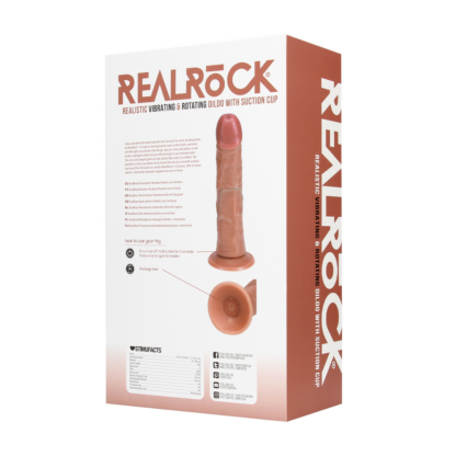 Vibrerende en Rotating Regular Curved Cock - 8 / 20,5 cm - Tan - Afbeelding 3