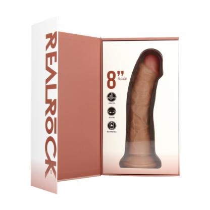 Vibrerende en Rotating Regular Curved Cock - 8 / 20,5 cm - Tan - Afbeelding 4
