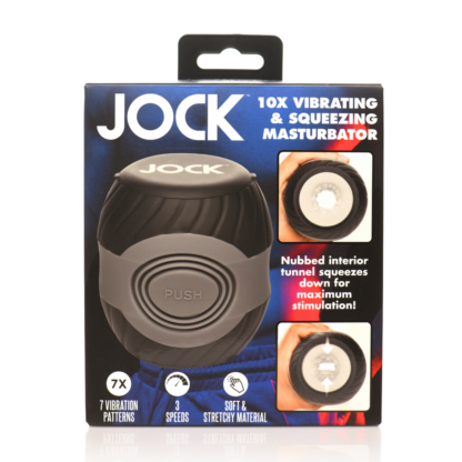 Vibrerende en Knijpend Masturbator - 10X - Zwart - Afbeelding 3