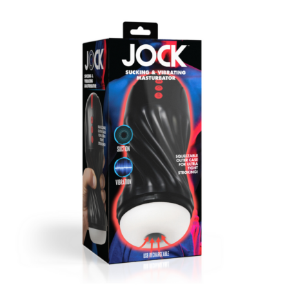 Zuigende en Vibrerende Masturbator - Zwart - Afbeelding 2