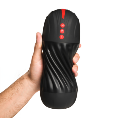 Zuigende en Vibrerende Masturbator - Zwart - Afbeelding 6