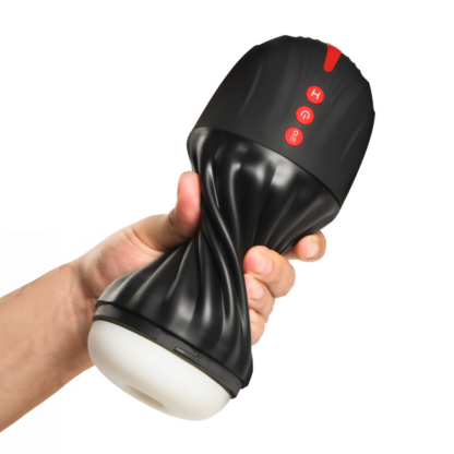 Zuigende en Vibrerende Masturbator - Zwart - Afbeelding 7