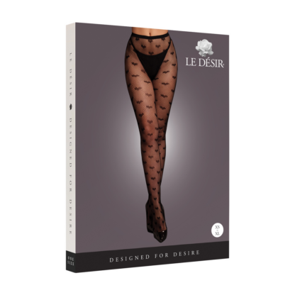 Hartjespatroon Panty's - One Size - Zwart - Afbeelding 2