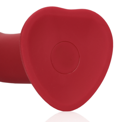 Non-Phallic Vibrerende Dildo - Groot - Framboos Rood - Afbeelding 6