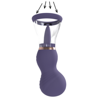 Sensual - Oplaadbare Vulva en Borst Pomp - Paars