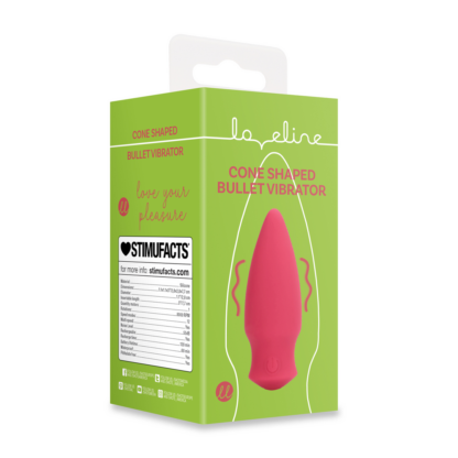 Kegelvormige Bullet Vibrator - Blushing Red - Afbeelding 2