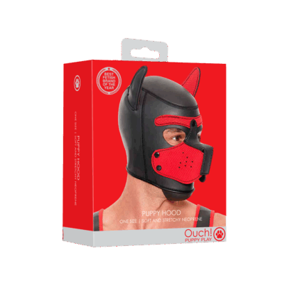 Neopreen Puppy Mask - Rood - Afbeelding 2
