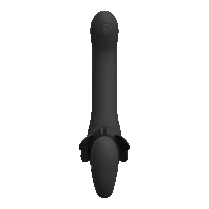 Satu - Pulse-Wave en Vibrerende Strapless Strapon - Zwart - Afbeelding 3