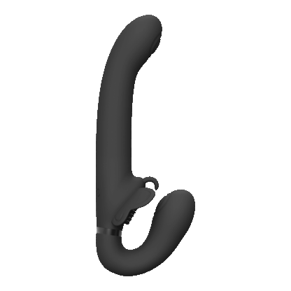 Satu - Pulse-Wave en Vibrerende Strapless Strapon - Zwart - Afbeelding 4