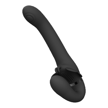 Satu - Pulse-Wave en Vibrerende Strapless Strapon - Zwart - Afbeelding 5