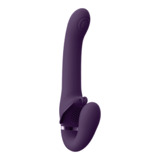 Satu - Pulse-Wave en Vibrerende Strapless Strapon - Paars