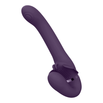 Satu - Pulse-Wave en Vibrerende Strapless Strapon - Paars - Afbeelding 5