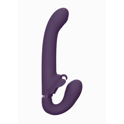 Satu - Pulse-Wave en Vibrerende Strapless Strapon - Paars - Afbeelding 7