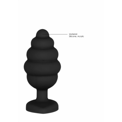 Geribbelde Diamant Hart Plug - Regular - Afbeelding 7