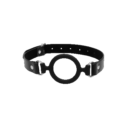 Siliconen Ring Gag met Leren Straps - Afbeelding 4