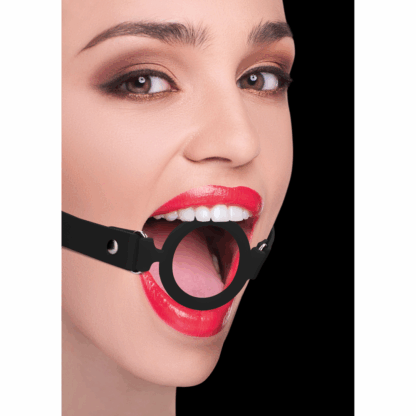 Siliconen Ring Gag met Leren Straps - Afbeelding 7