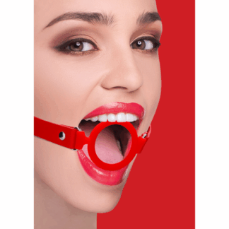 Siliconen Ring Gag met Leren Bandjes