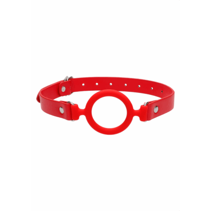Siliconen Ring Gag met Leren Bandjes - Afbeelding 4