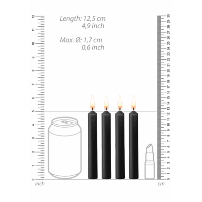 Plagen Waskaarsen - 4 Stuks - Zwart - Afbeelding 4