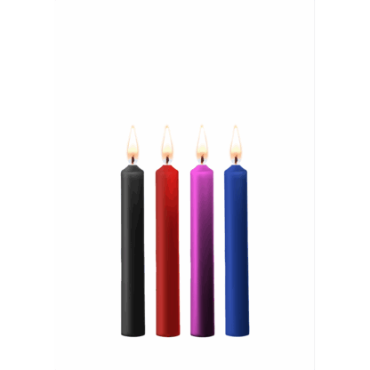 Plagerige Was Kaarsen - 4 Stukken - Multicolor - Afbeelding 6