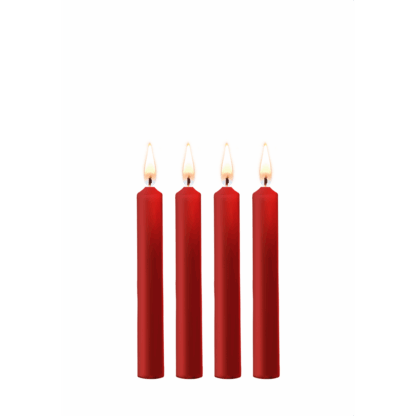 Plagerige Wax Kaarsen - 4 Stuks - Rood - Afbeelding 6