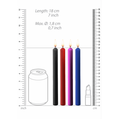 Teasing Wax Kaarsen - 4 Stuks - Groot - Multicolor - Afbeelding 4