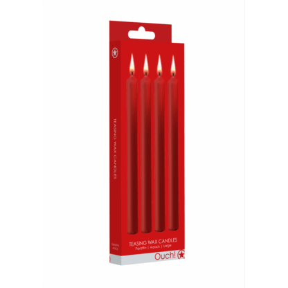 Plagen Kaarsen - 4 Stuks - Groot - Rood - Afbeelding 2
