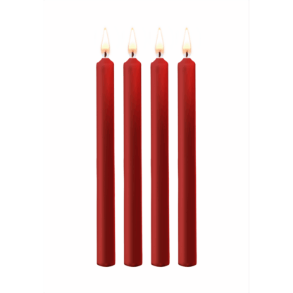 Plagen Kaarsen - 4 Stuks - Groot - Rood - Afbeelding 6