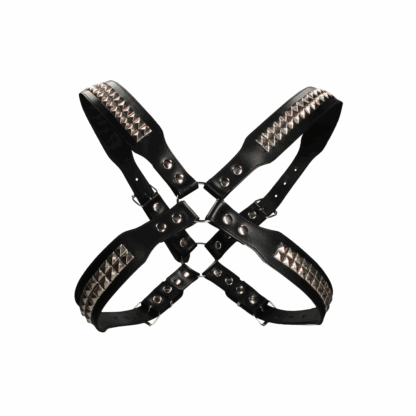 Pyramid Stud Heren Body Harness - One Size - Afbeelding 4