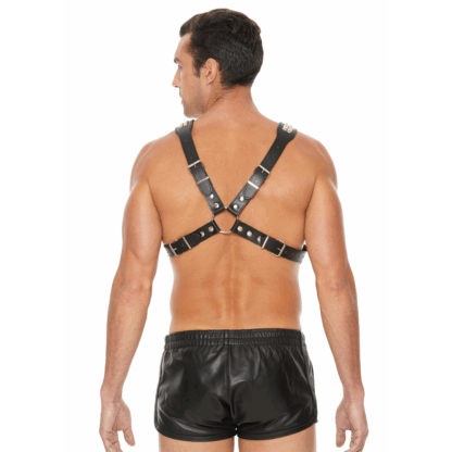Pyramid Stud Heren Body Harness - One Size - Afbeelding 5