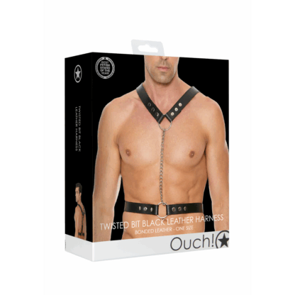 Twisted Bit Leren Harnas - One Size - Afbeelding 2