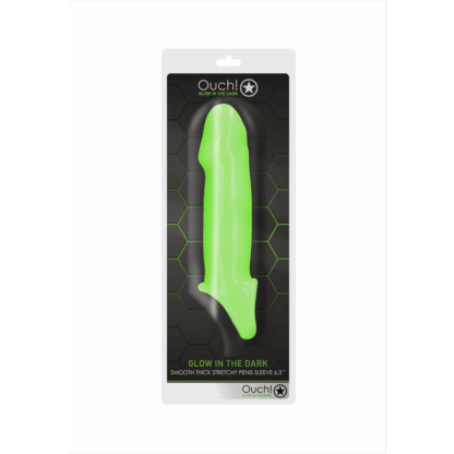 Gladde Dikke Rekbare Penis Huls - Glow in the Dark - Afbeelding 2