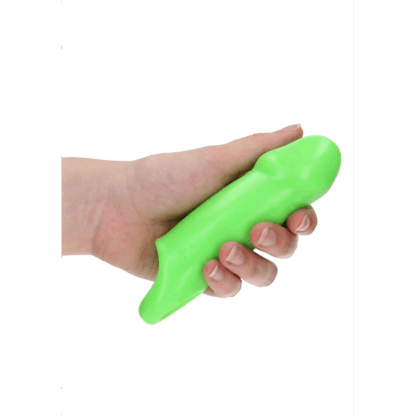 Gladde Dikke Rekbare Penis Huls - Glow in the Dark - Afbeelding 6