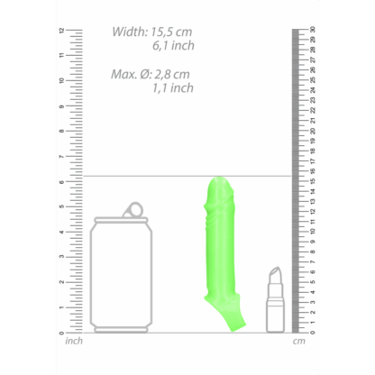 Zachte, Rekbare Penis Sheath - Glow in the Dark - Afbeelding 5