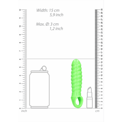 Swirl Rekbare Penis Sheath - Glow in the Dark - Afbeelding 5