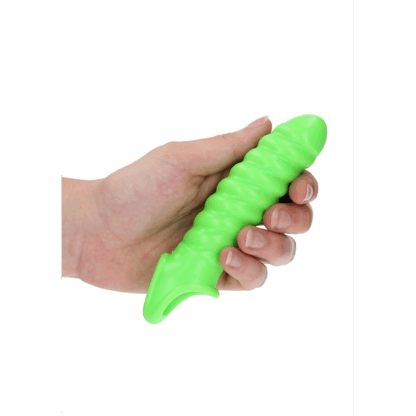 Swirl Rekbare Penis Sheath - Glow in the Dark - Afbeelding 6