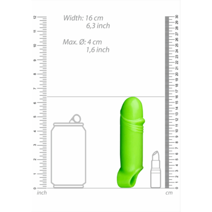 Zachte Dikke Rekbare Penis Huls - Glow in the Dark - Afbeelding 5