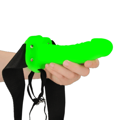 Realistische Strap-On Harnas - Glow in the Dark - 7 / 18 cm - Afbeelding 5