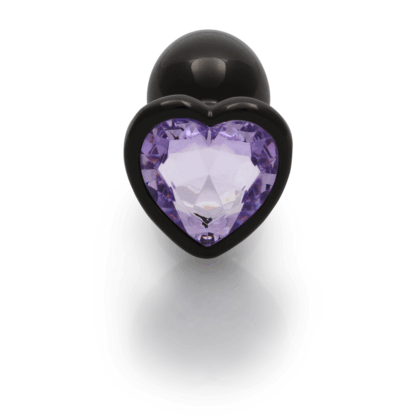 Heart Gem Butt Plug - Klein - Gunmetal/Amethyst Paars - Afbeelding 5