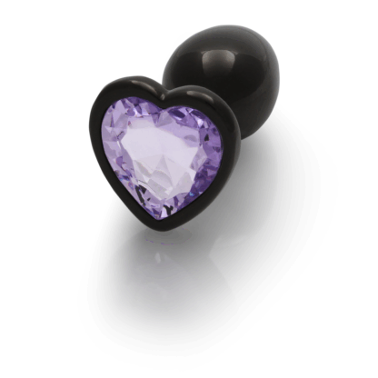 Heart Gem Butt Plug - Klein - Gunmetal/Amethyst Paars - Afbeelding 6