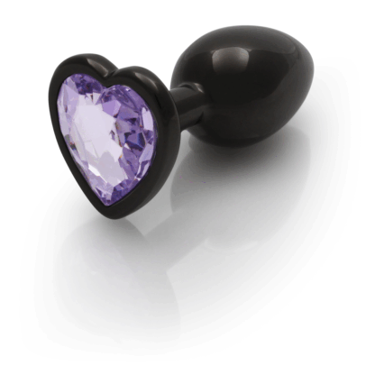 Heart Gem Butt Plug - Klein - Gunmetal/Amethyst Paars - Afbeelding 7