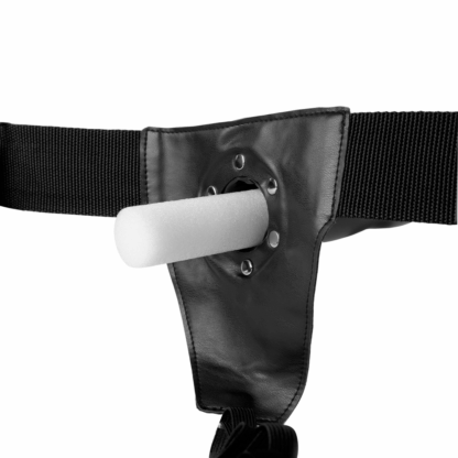 Geribbelde Holle Strap-On met Ballen - 8 / 21 cm - Metallic Blauw - Afbeelding 7