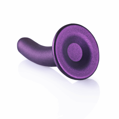Zachte Silikon G-Spot Dildo - 5'' / 12 cm - Metallic Paars - Afbeelding 5