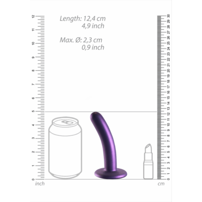 Zachte Silikon G-Spot Dildo - 5'' / 12 cm - Metallic Paars - Afbeelding 7