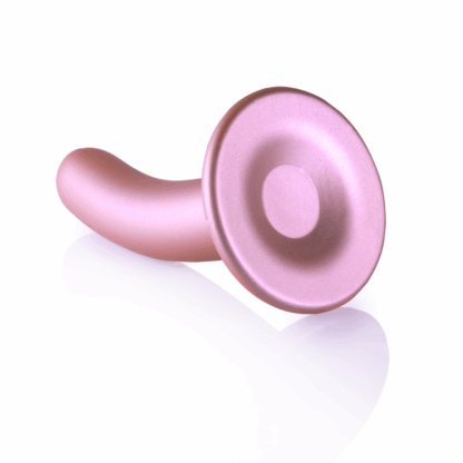 Smooth Silicone G-Spot Dildo - 5'' / 12 cm - Roségoud - Afbeelding 5