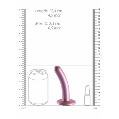 Smooth Silicone G-Spot Dildo - 5'' / 12 cm - Roségoud - Afbeelding 7