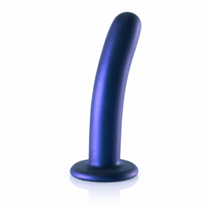 Zachte Silicone G-Spot Dildo - 6'' / 14,5 cm - Metallic Blauw - Afbeelding 3